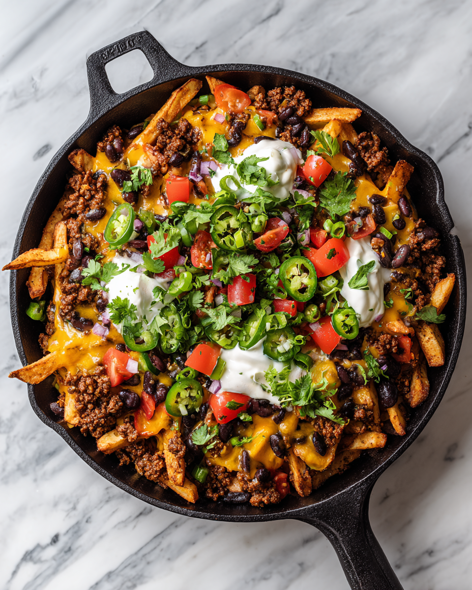 Nachos de Frites Chargés en Protéines pour vos Soirées d'Automne Nachos de frites chargés en protéines avec garnitures fraîches, parfaits pour les soirées d'automne à Paris