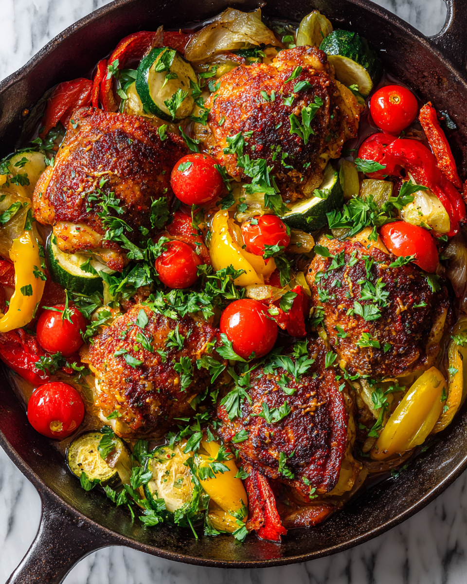 Recette de poulet paprika parmesan croustillant avec légumes de saison, facile et rapide