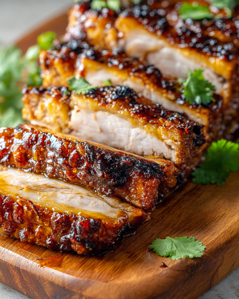 Rôti de Porc au Miel et Chipotle Rôti de porc au miel et chipotle, tendre et savoureux, parfait pour les rassemblements familiaux cet automne.