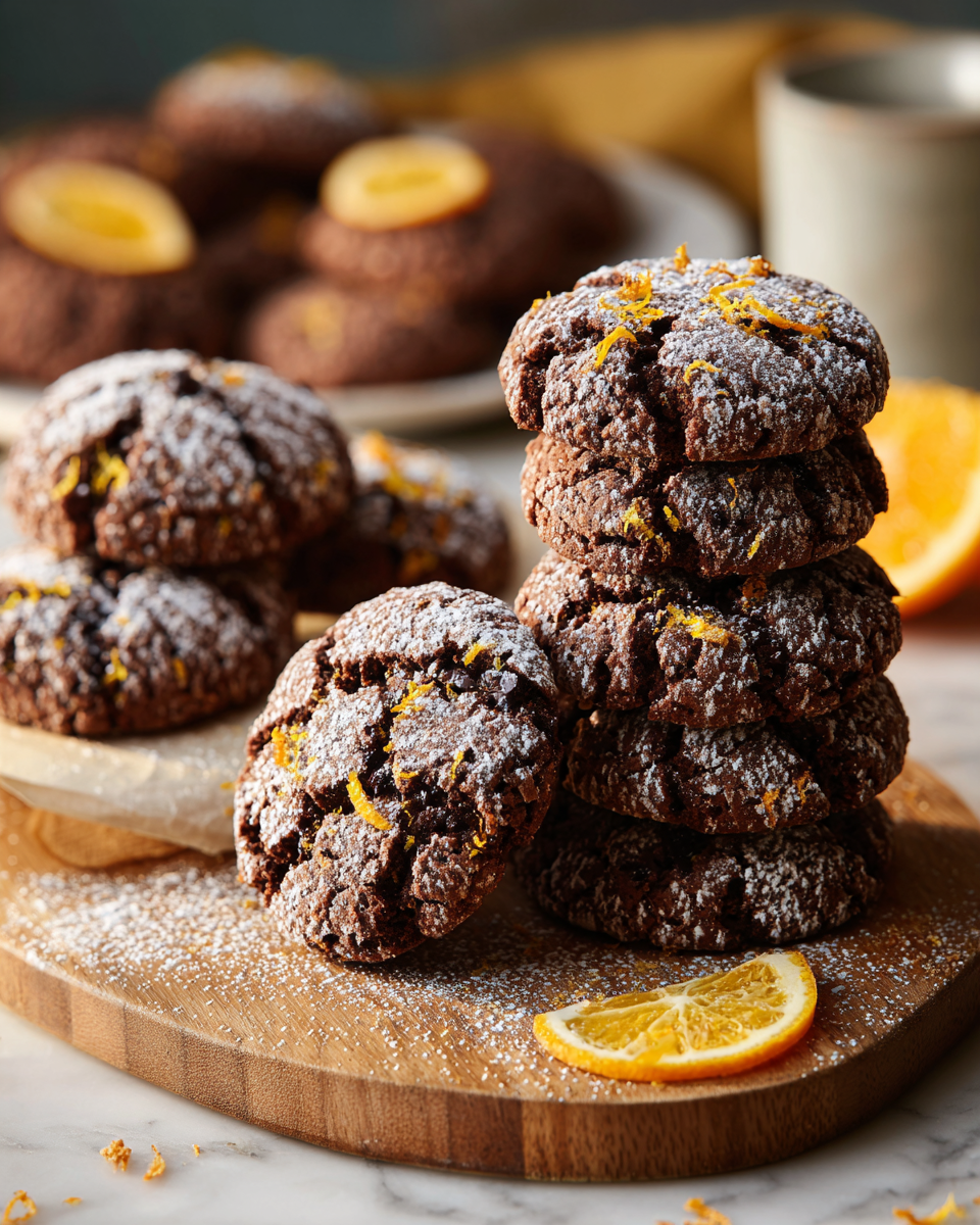 Gourmands Biscuits Sablés au Chocolat Noir et Orange Biscuits sablés maison au chocolat noir et zeste d'orange, une recette facile pour des gourmands. Parfaits pour les fêtes d'automne !