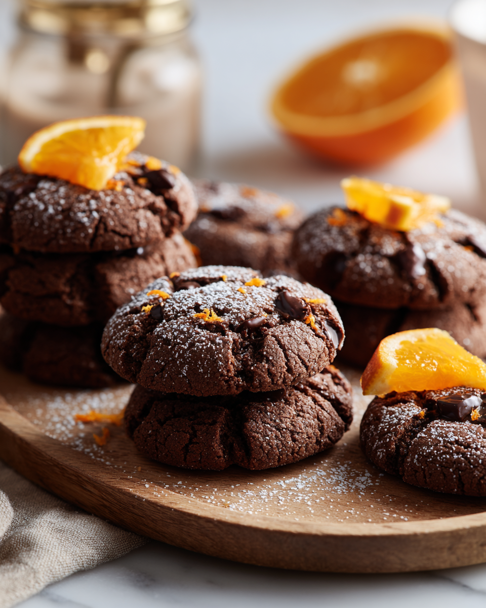 Gourmands Biscuits Sablés au Chocolat Noir et Orange Biscuits sablés maison au chocolat noir et zeste d'orange, une recette facile pour des gourmands. Parfaits pour les fêtes d'automne !