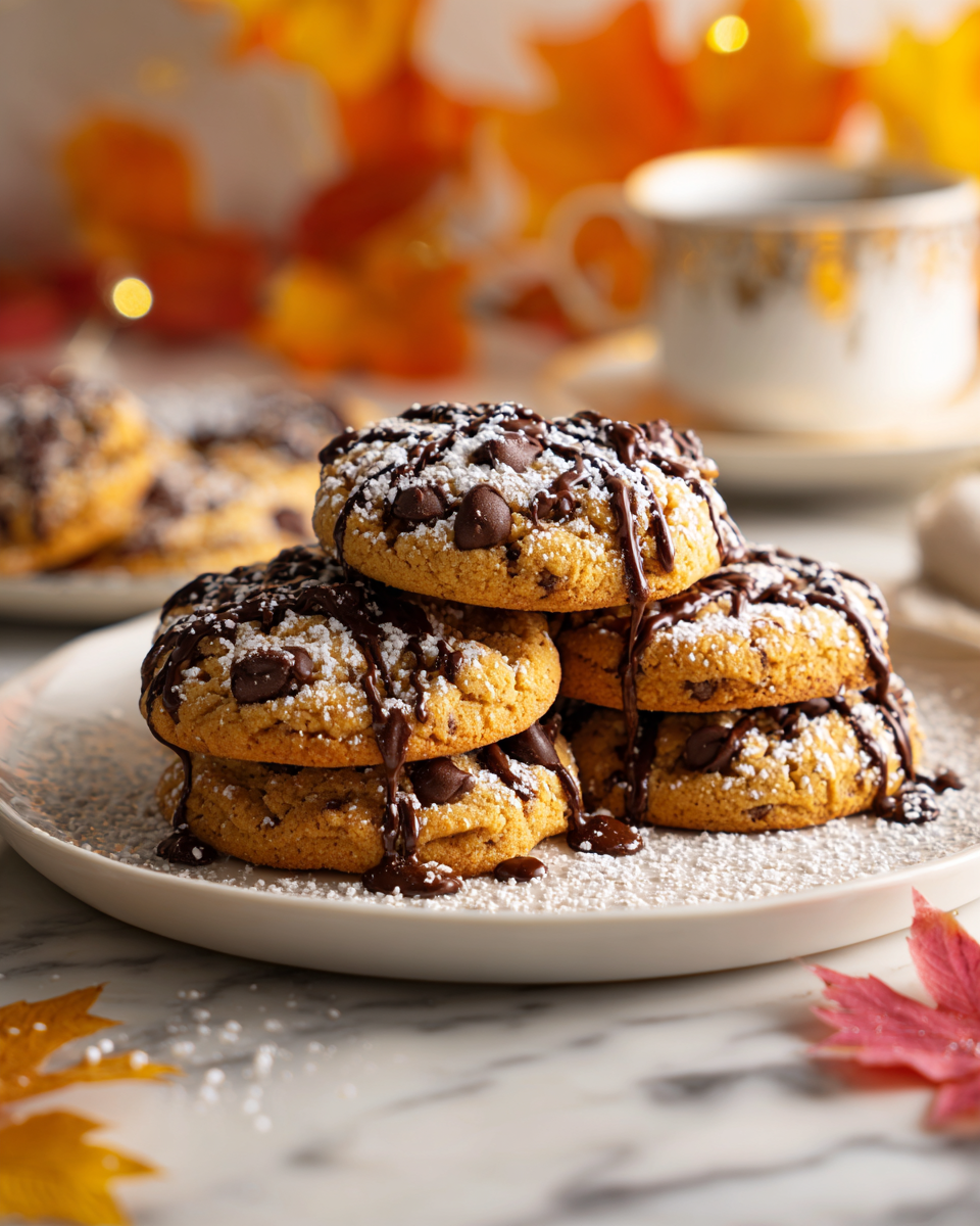 Cookies au cheesecake crémeux, parfaits pour l'automne, facile à réaliser et délicieux.