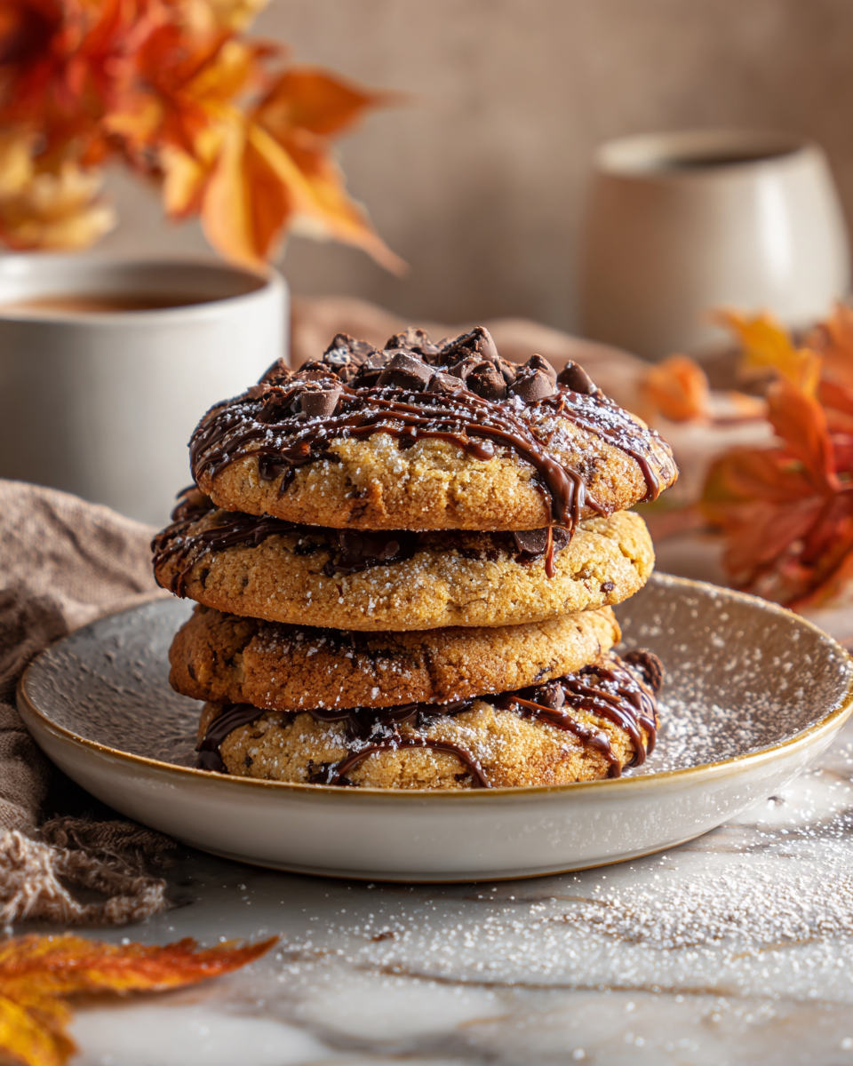 Cookies au cheesecake crémeux, parfaits pour l'automne, facile à réaliser et délicieux.