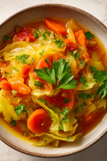 Savoureuse Soupe de Chou Sucré-Aigre pour l'Automne Soupe de chou sucré-aigre réconfortante pour l'automne with fresh ingredients