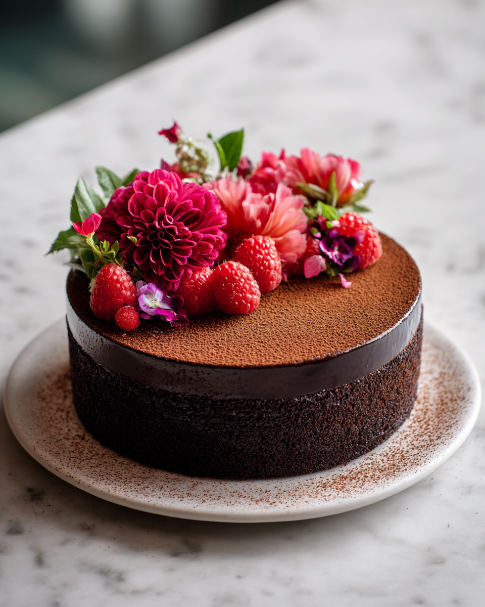 Délicieux gâteau truffé au chocolat pour Pâques, parfait pour les célébrations printanières, fondant en bouche.