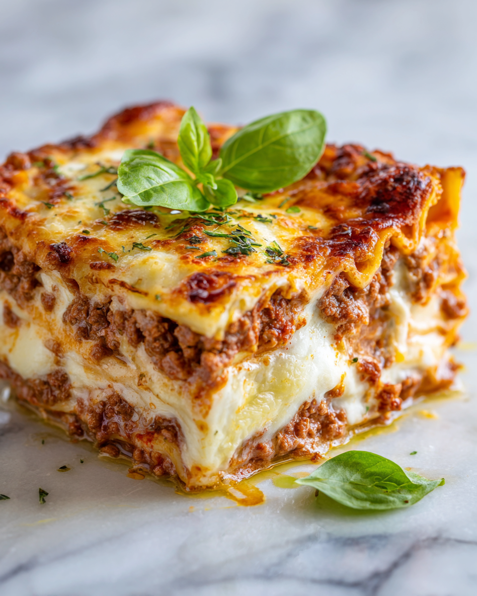 Lasagne au bœuf et au fromage, recette réconfortante idéale pour les repas en famille, simple et savoureuse.