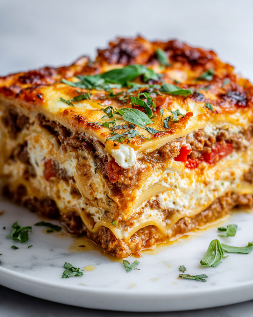 Lasagne au bœuf et au fromage, recette réconfortante idéale pour les repas en famille, simple et savoureuse.