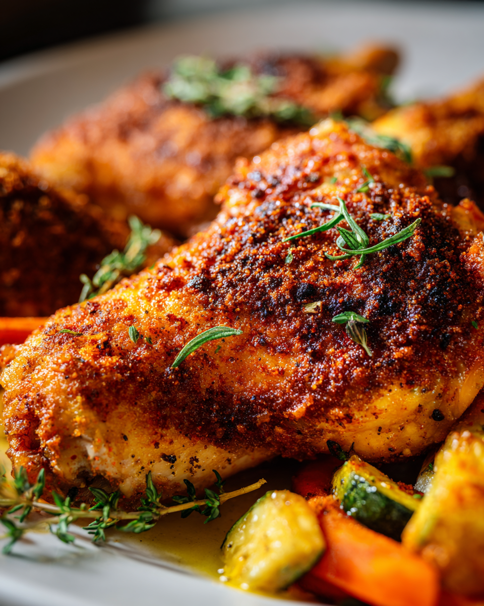 Recette de poitrines de poulet croustillantes à la friteuse à air, idéale pour un dîner savoureux et rapide, prête en 25 minutes.