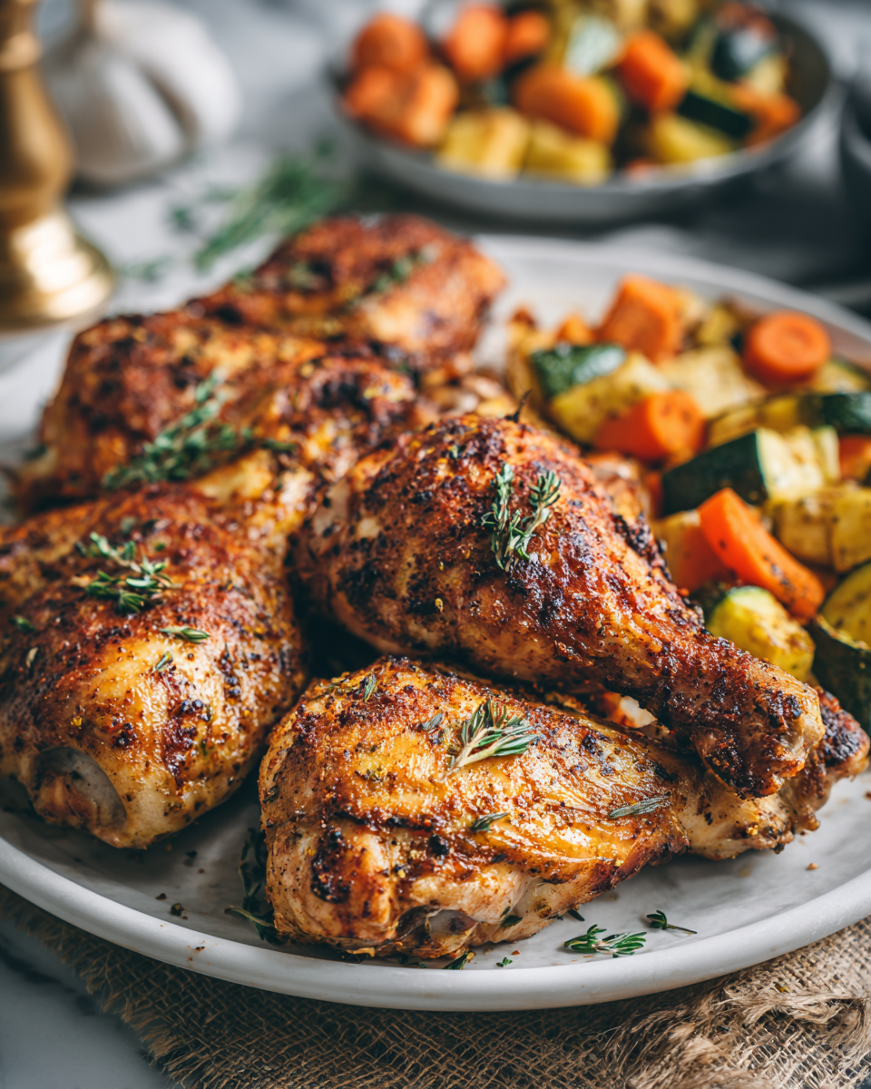 Recette de poitrines de poulet croustillantes à la friteuse à air, idéale pour un dîner savoureux et rapide, prête en 25 minutes.