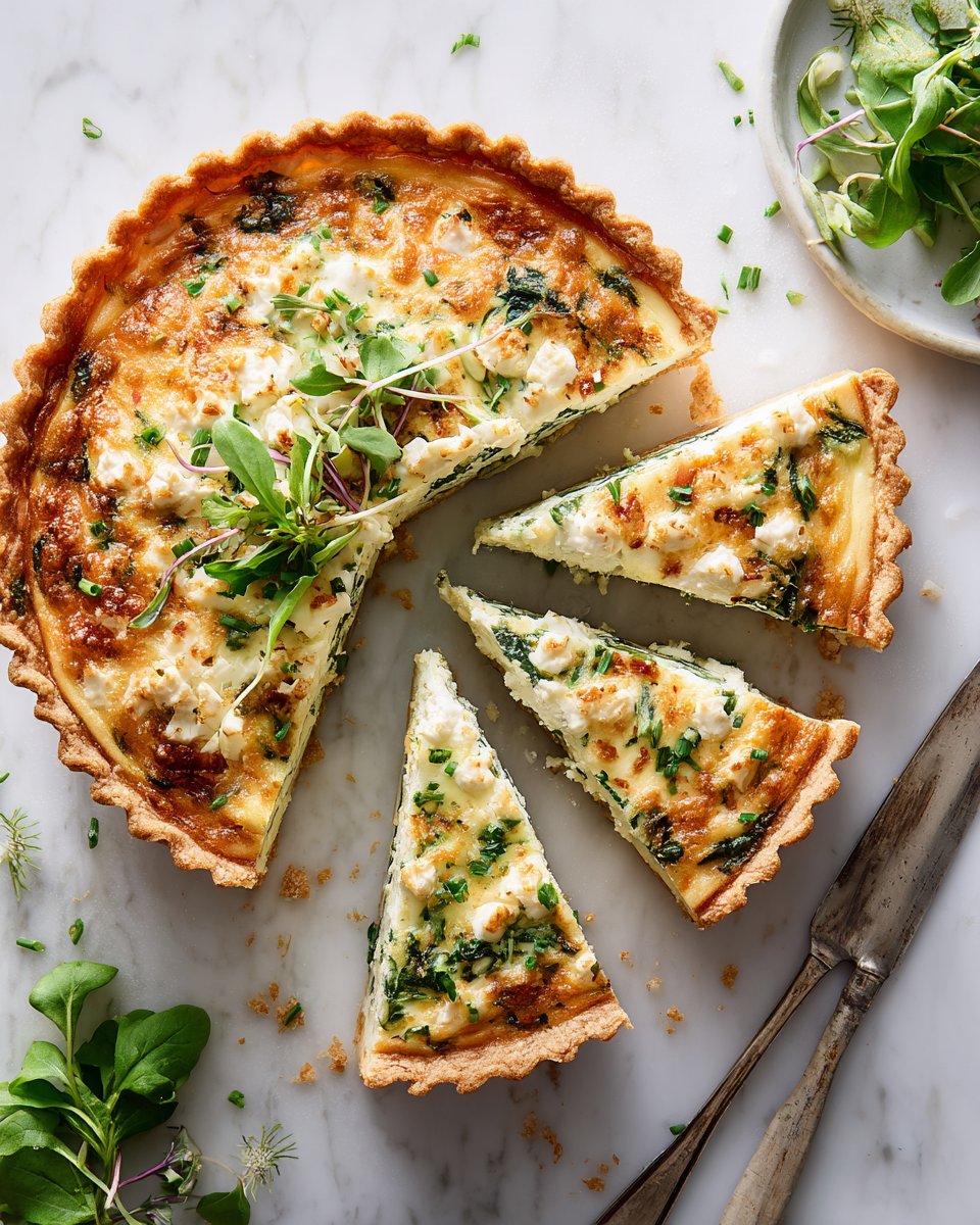 Quiche de coronation légère et savoureuse, parfaite pour un brunch printanier à Paris.