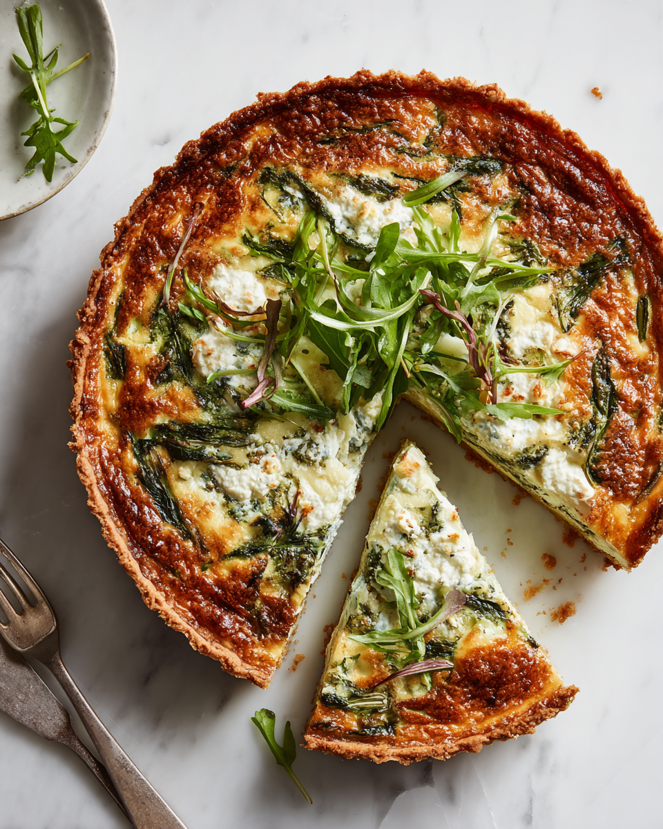Quiche de coronation légère et savoureuse, parfaite pour un brunch printanier à Paris.