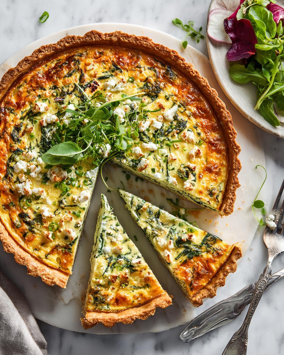 Quiche de coronation légère et savoureuse, parfaite pour un brunch printanier à Paris.