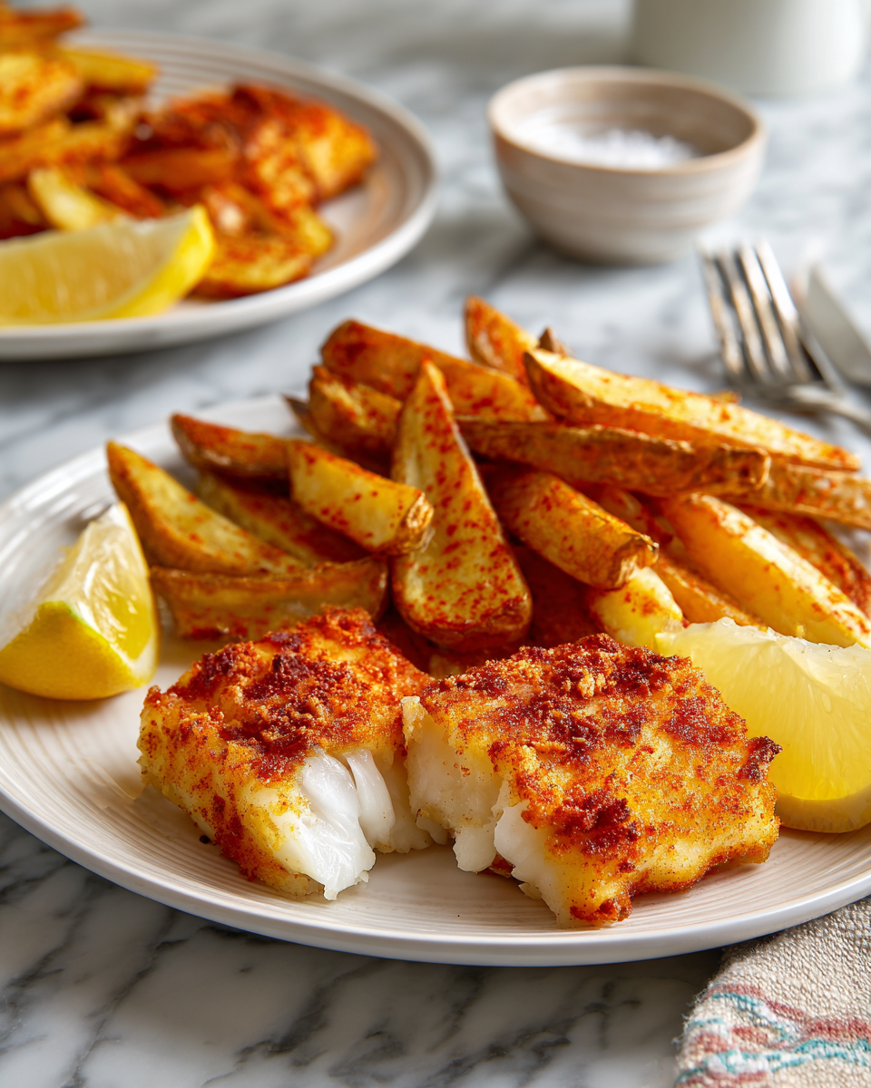 Fish and chips légers croustillants à l'air fryer - recette délicieuse et saine